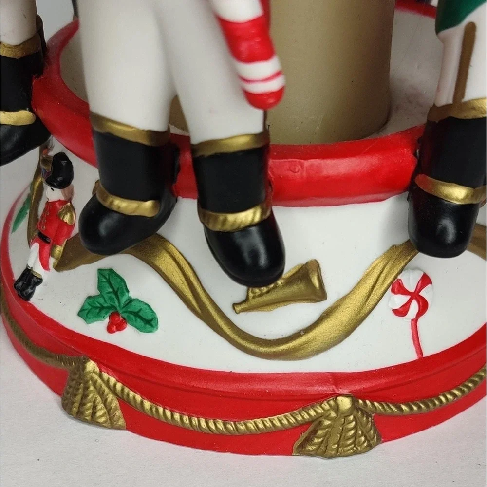 Vintage PartyLite Soldier Drummer Boy‎ Nutcracker Christmas Pillar Candle Holder